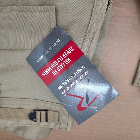 Rothco Relaxed Fit Solid Zipper Fly BDU Cargo Mens Pants 2931 Khaki 2 of Sz M - Picture 4 of 16